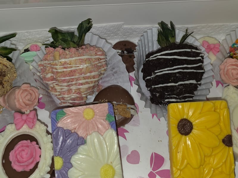 Chocolate covered strawberries dipped, drizzled, and topped